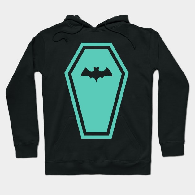 Mint Pastelgoth Vampire Bat Coffin Hoodie by UndrDesertMoons